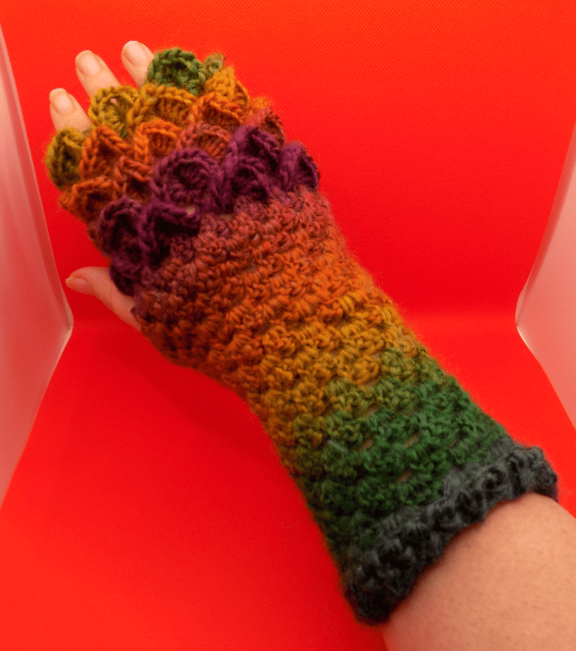 Dragon Scale Fingerless Gloves